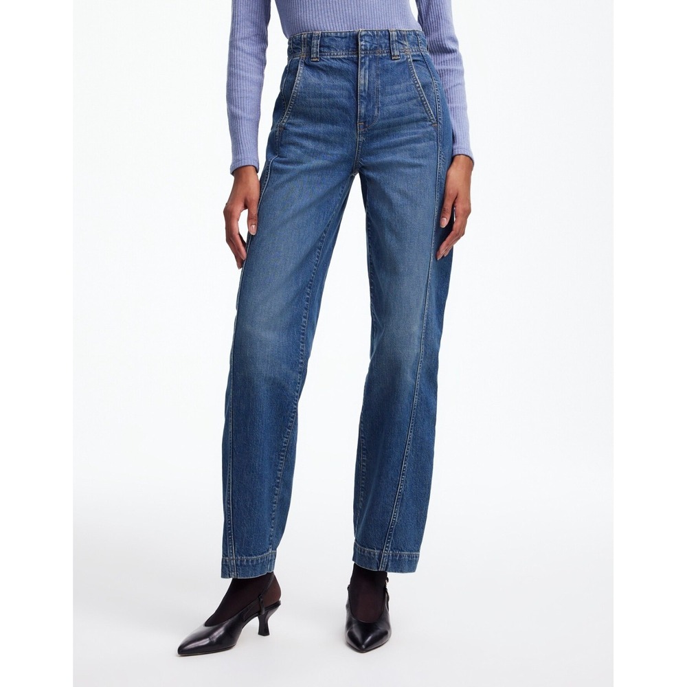 Madewell Tapered Denim Trousers Jeans Womens 26 Concho Wash NS931
